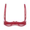 Vxuxlje Women Wet Look 1/4 Cup Underwired Push Up Bralette Lingerie PVC Leather Balconette Bra Top Red 5X-Large view 2
