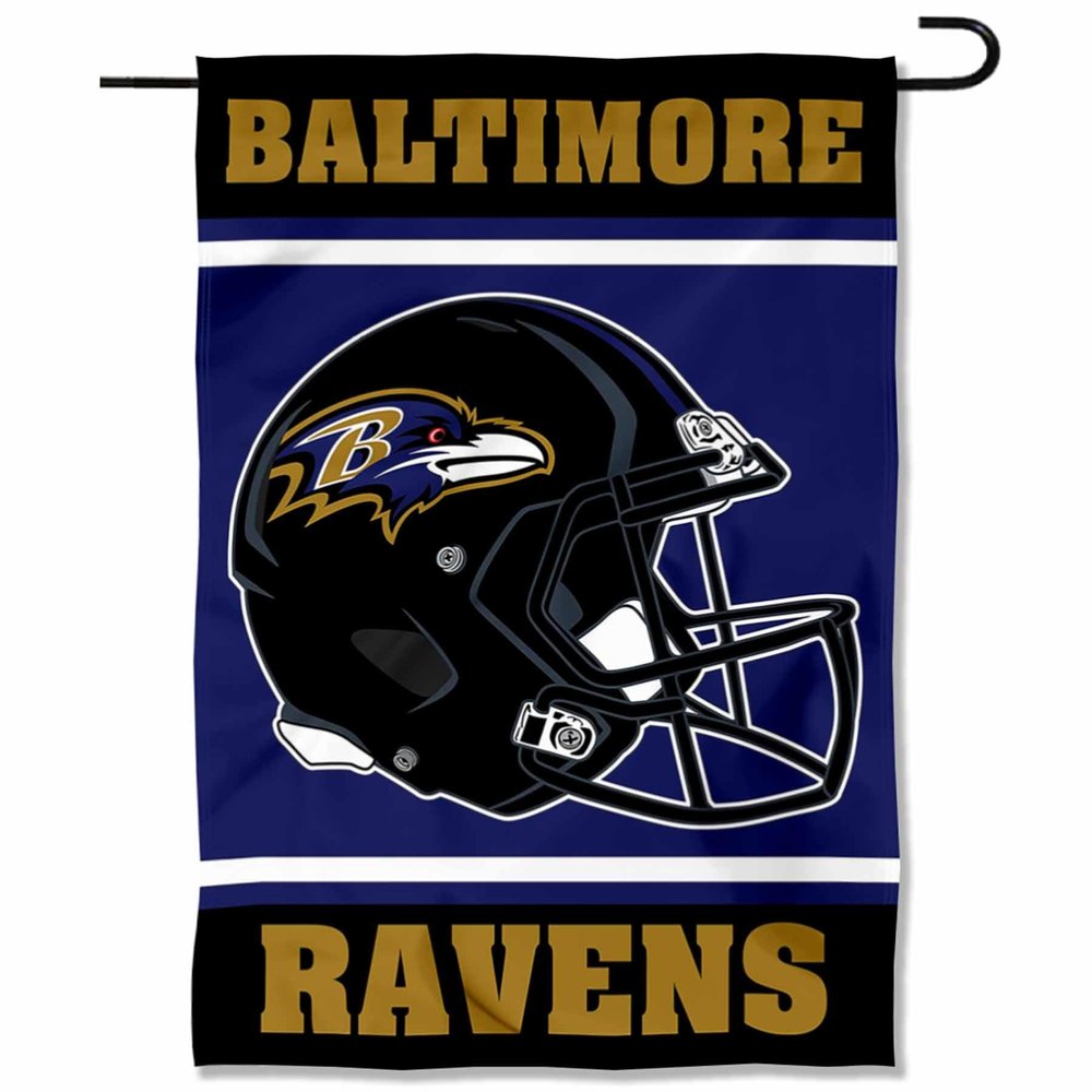 Baltimore Ravens Helmet Double Sided Garden Banner Flag