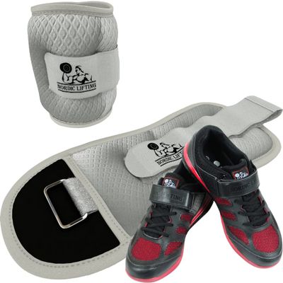 Ankle Wrist Weights 3lb Bundle with Shoes Venja Size 7 - Black Red