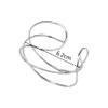 COLORFUL BLING Punk Twisted Open Wide Cuff Bracelet for Women Irregular Wave Chunky Cuff Bangle Armband Statement Party Jewelry-wiresilver view 2