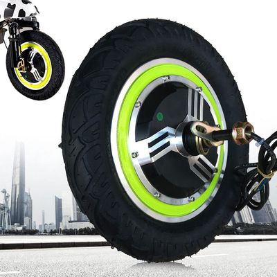 Brushless Gearless Hub Motor, 12" 24V Wheel Motor Electric Scooter E-Bike Conversion Kit Wheel Brushless Gearless Hub Motor 350W 12km-35km/h