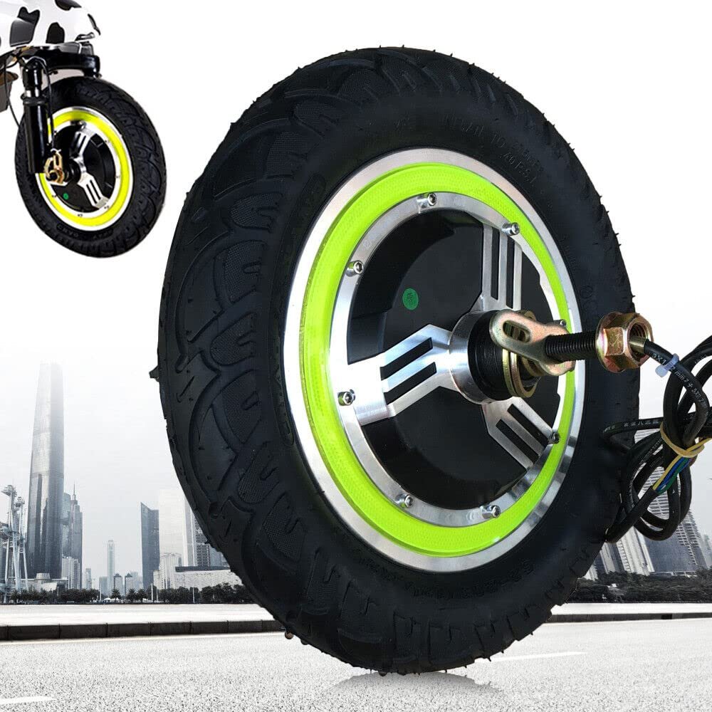 Brushless Gearless Hub Motor, 12" 24V Wheel Motor Electric Scooter E-Bike Conversion Kit Wheel Brushless Gearless Hub Motor 350W 12km-35km/h