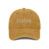 Custom Dad Hats Add Your Text Images Personalized Baseball Caps Adjustable Fit Men Women Yellow view 1