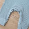 Baby Boys Long Sleeve Romper Solid Color Basic Jumpsuit Newborn Girls Casual Bodysuit Jumpers(Light Blue,3-6 Months) view 4