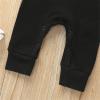 Baby Boys Long Sleeve Romper Solid Color Basic Jumpsuit Newborn Girls Casual Bodysuit Jumpers(Solid Black,6-9 Months) view 3