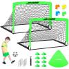 Soccer Goals for Backyard Set, Portable Kids Toddler Soccer Goal 2 of 4' x 3', Pop Up Soccer Net Soccer Training Equipment with Size 4 Soccer Ball, Carry Bag, Youth Games, Sports, Outdoor Play view 1
