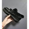 Usknxiu Casual Fashion Flat Boots with Fur Lined for Women, Winter Warm Booties Anti-Slip Thermal Shoes Comfortable Moccasins Snow Boots, Cold Weather Furry Slippers Men Plush Sneakers,Black,5 view 4