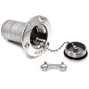 1-1/2"(38mm) Boat Deck Fill/Filler Tank Key Cap , Marine 316 Stainless Steel Yacht Caravan W/Key -1Pack (Mark: Water, 1-1/2"/38mm) view 1