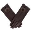 Women Mink Ball Wool Gloves Fashion Winter Warm Touch Screen Gloves Ladies Elegant Soft Black Driving Mittens (Color : Coffee, Size : ONE Size) view 1