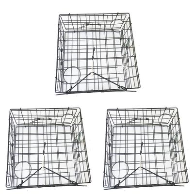 KUFA Sports Vinyl Coated Crab Trap with 4 Entrance (Size:24"x24"X12") (3)