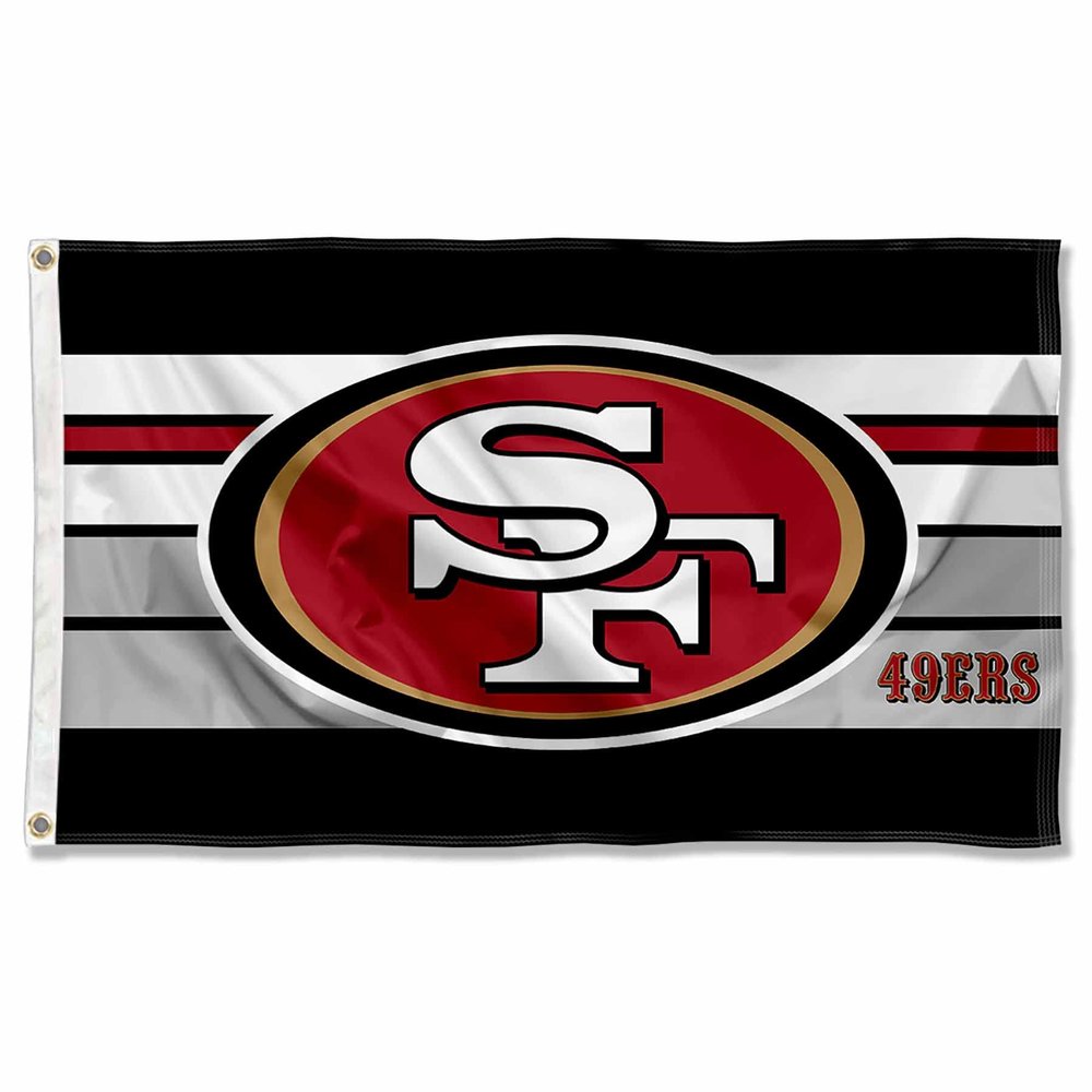 San Francisco 49ers Retro Stripes Large 3x5 Flag