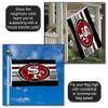 San Francisco 49ers Retro Stripes Large 3x5 Flag view 3