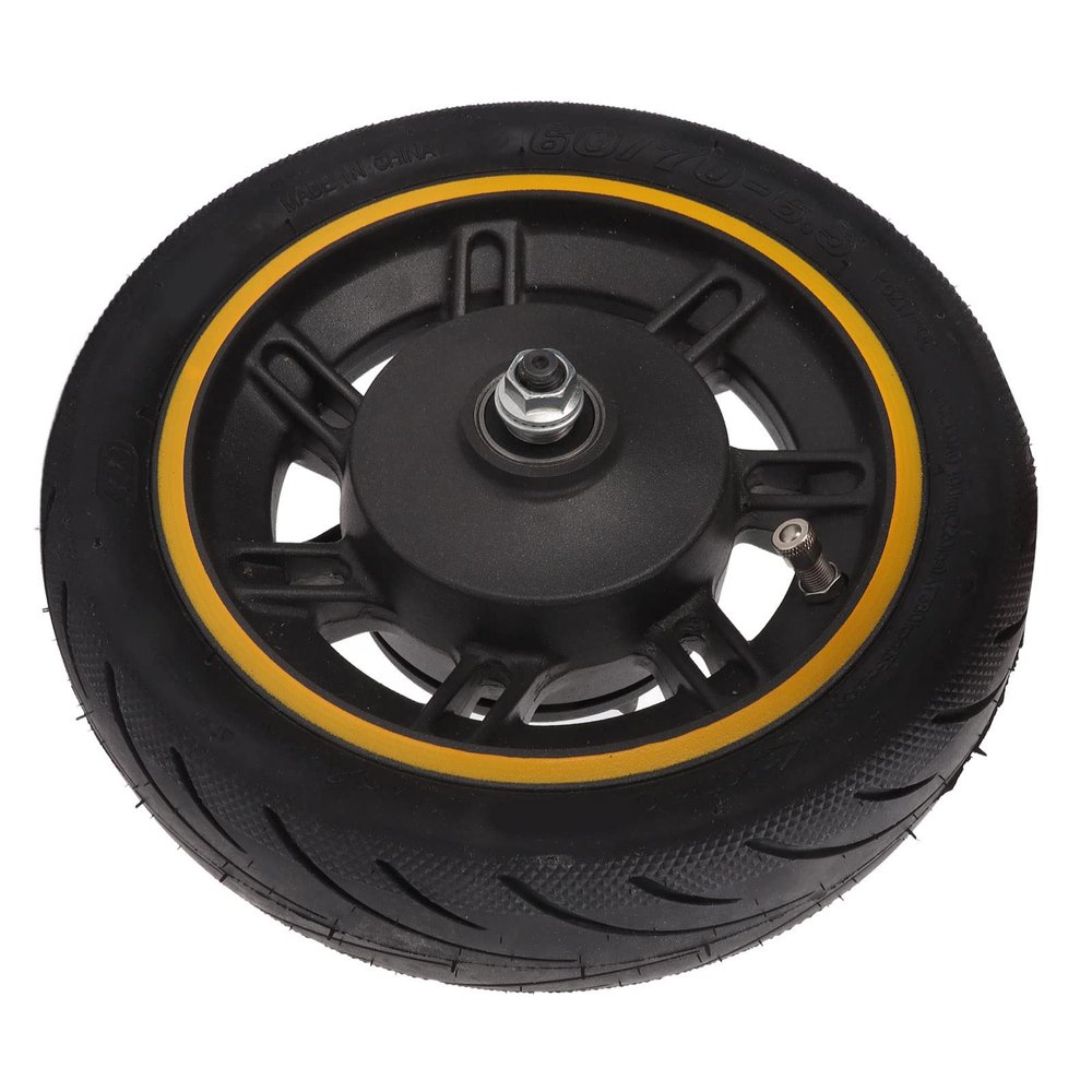 10 Inch 60/70-6.5 Solid Tire Replacement, Scooter Front Wheel for 9 G30 Electric Scooter, Explosion Proof Wheel Hub Tyre Set with Drum Brake
