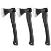 WICING Throwing Axe - 3 Pack, 15-inch Camping Hatchet, Carbon Steel Splitting Axe, Fiberglass Handle, with Anti-Slip & Shock Reduction Grip for Axe Throwing, Kindling, Chopping, and Wood Splitting view 1