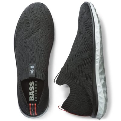 Bass Outdoor Men's Shoe HEX Knit Pull ON, Black, 10