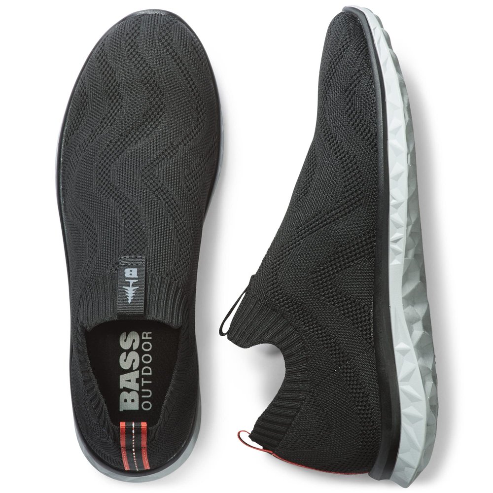 Bass Outdoor Men's Shoe HEX Knit Pull ON, Black, 10