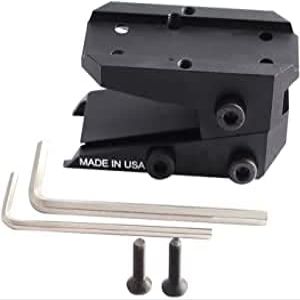 ZTFSETD Tactical Metal Adjustable Height Slide Mount Adapter Scope Riser Mount Fit T1 T2 MRO RMR Holosun Red Dot Sight