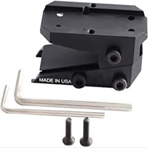 ZTFSETD Tactical Metal Adjustable Height Slide Mount Adapter Scope Riser Mount Fit T1 T2 MRO RMR Holosun Red Dot Sight