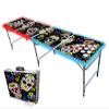 PARTYPONG 8-Foot Folding Beer Pong Table w/Cup Holes & LED Lights - Dia de Los Muertos Edition view 1