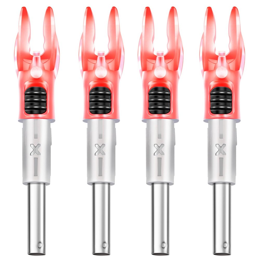 DEEPOWER X Lighted Nocks for Arrows .204/.233/.244/.246 with ON/Off Switch with H, S, GT Bushings