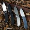 CJRB Folding Knife Pyrite (J1925) AR-RPM9 Blade and Black PVD Stainless Steel Handle Button Lock EDC Pocket Knife with Clip view 2