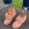 Usknxiu Casual Fashion Flat Boots with Fur Lined for Women, Winter Warm Booties Anti-Slip Thermal Shoes Comfortable Moccasins Snow Boots, Cold Weather Furry Slippers Men Plush Sneakers,Pink,11 view 2