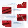 CARGFM Men's Long Sleeve Compression Shirts Gym Athletic Gym Undershirts Active Baselayer Sport Top Shirt Red view 3