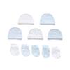 MAMIMAKA Baby Boys Caps Mittens and Thick Warm Socks Cotton Newborn Essentials Accessories (Hats+Gloves+Terry Socks),0-6 Months view 2