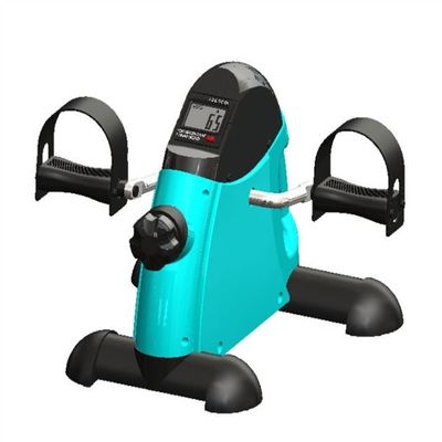 BUZZNN Portable Mini Exercise Bike, Under Desk Bike Pedal Exerciser Portable Foot Cycle Arm & Leg Peddler Machine with LCD Screen Displays for Home Office Workout, Blue