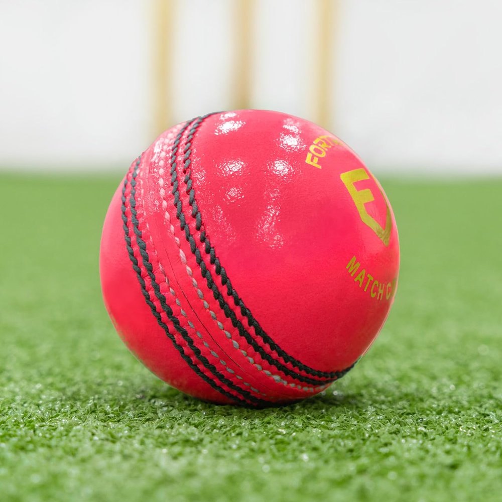FORTRESS County Match Crown Cricket Balls [Red/White/Pink] - MCC Regulation (Junior, Pink Pack of 6)