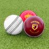 FORTRESS County Match Crown Cricket Balls [Red/White/Pink] - MCC Regulation (Junior, Pink Pack of 6) view 3