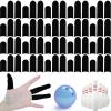 HALLEAST 60 Pieces Finger Sleeves for Bowling, Disposable Bowling Thumb Sleeves Anti-Sweat Breathable Protector Seamless Lightweight Anti-Skid Glove for Right Hand & Left Hand, Size S view 1