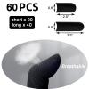 HALLEAST 60 Pieces Finger Sleeves for Bowling, Disposable Bowling Thumb Sleeves Anti-Sweat Breathable Protector Seamless Lightweight Anti-Skid Glove for Right Hand & Left Hand, Size S view 2