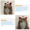 ABOOFAN Girl Scrunchies 2Pcs Valentines Day Headband Glitter Heart Cat Ear Hair Hoop Party Photo Props for Women Gifrl Heart Decor view 2