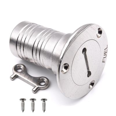 1-1/2"(38mm) Boat Deck Fill/Filler Tank Key Cap , Marine 316 Stainless Steel Yacht Caravan W/Key -1Pack (Mark: Fuel, 2"/50mm)
