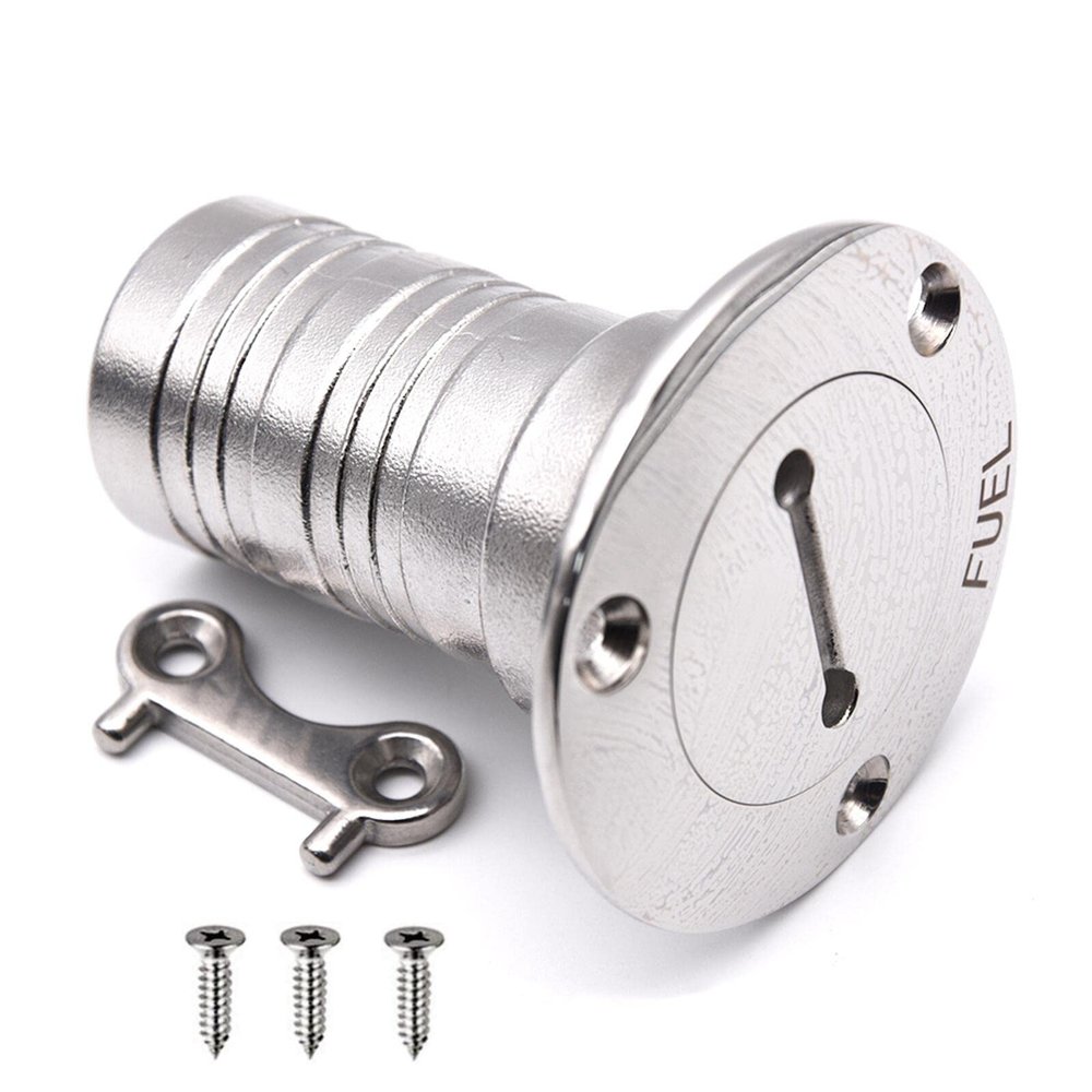 1-1/2"(38mm) Boat Deck Fill/Filler Tank Key Cap , Marine 316 Stainless Steel Yacht Caravan W/Key -1Pack (Mark: Fuel, 2"/50mm)