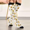 Wusikd Bee Beehive Compression Socks for Women and Men Circulation Long Socks for Athletic Running 1 view 3