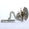 10mm Round Gray Moonstone Cabochon Gemstone Silver Color Tie Tack EPTT619/102022 view 2