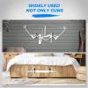 KEMIMOTO UTV Hunting Tool Holder Rack Wall Mount, Horizontal Metal Storage Hooks with Soft Padding for Archery Bow Hangers Sports Equipment Fishing Rods - Hunting Heavy Duty Steel Accessories, Black view 2