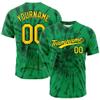 Custom Baseball Jersey Full Print Design Personalized Baseball Shirts Sports Uniform for Men Women Kid (Tie Dyed -Green)