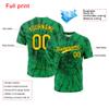 Custom Baseball Jersey Full Print Design Personalized Baseball Shirts Sports Uniform for Men Women Kid (Tie Dyed -Green) view 3