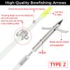 34Inch Bowfishing Arrow Solid Fiberglas Shaft with Hunting Big Broadheads Tip Slides for Compound Recurve Bow Fishing Arrow Archery (6Pcs Long Tip Bowfishing Arrow) view 2