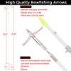 34Inch Bowfishing Arrow Solid Fiberglas Shaft with Hunting Big Broadheads Tip Slides for Compound Recurve Bow Fishing Arrow Archery (6Pcs Long Tip Bowfishing Arrow) view 3