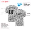 Custom Baseball Jersey Full Print Design Personalized Baseball Shirts Sports Uniform for Men Women Kid (Camouflage-Gray) view 3