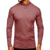 Men Red Turtleneck Long Sleeve Thermal Sweater Mock Turtleneck Baselayer Shirt M view 2