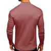 Men Red Turtleneck Long Sleeve Thermal Sweater Mock Turtleneck Baselayer Shirt M view 3