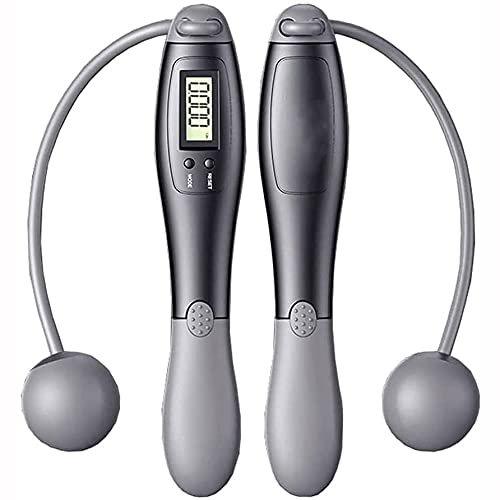 Feiyx Jump Rope, Multifun Weighted Jump Rope with Counter, Workout Jumping Rope, Heavy Handles, Adjustable Length Speed Skipping Rope for Fitness, Workout, Home, Outdoor