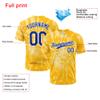 Custom Baseball Jersey Full Print Design Personalized Baseball Shirts Sports Uniform for Men Women Kid (Tie-Dyed-Yellow) view 3