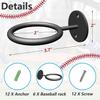 BIHOMIFI Baseball&Softball Display Memorabilia Holder Baseball Bat Storage Baseball Display Holders Heavy-Duty Wall Mount Rack for Collectibles Black 3PCS Hardware Included (3 Pack) view 2