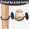 BIHOMIFI Baseball&Softball Display Memorabilia Holder Baseball Bat Storage Baseball Display Holders Heavy-Duty Wall Mount Rack for Collectibles Black 3PCS Hardware Included (3 Pack) view 4